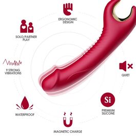 ARMONY – VIBRATEUR & ROTATEUR PRINCE DILDO ROUGE