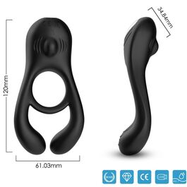 ARMONY – JOUET À ANNEAU VIBRATEUR DOUBLE VEYRON POUR COUPLES NOIR