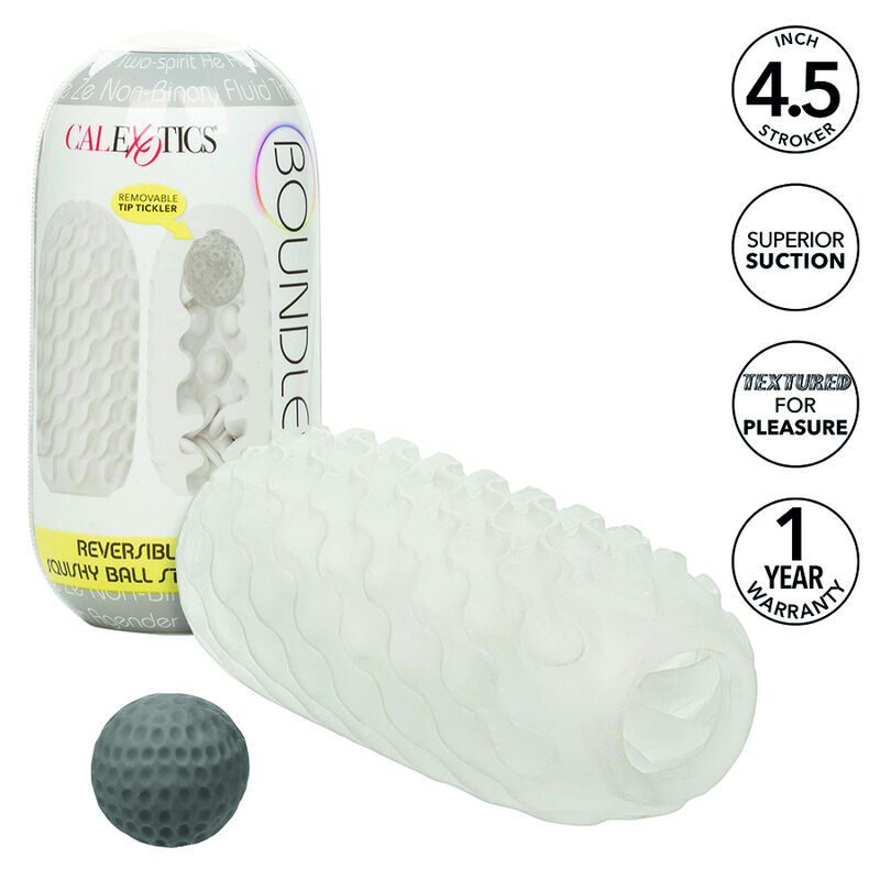 CALEXOTICS – BOUNDLESS RÉVERSIBLE SQUISHY BALL STROKE JAUNE