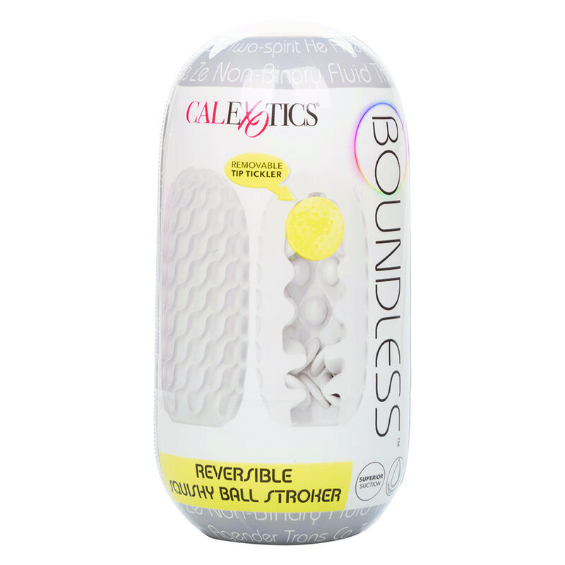 CALEXOTICS – BOUNDLESS SQUISHY RÉVERSIBLE BALL STROKE GRIS