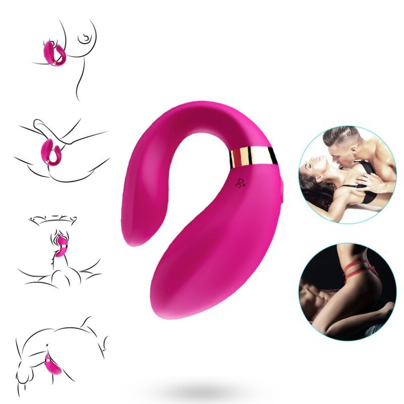 ARMONY – VIBRATEUR CROISSANT POUR COUPLES TÉLÉCOMMANDE FUCHSIA