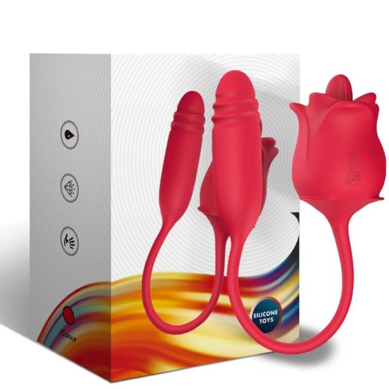 ARMONY – 3-EN-1 ROSE, STIMULATEUR, ASPIRATION ET UP&DOWN AVEC QUEUE ROUGE