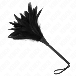 KINK – PLUMES DE POULET TICKLE EN FORME DE CORNE NOIRE 36 CM