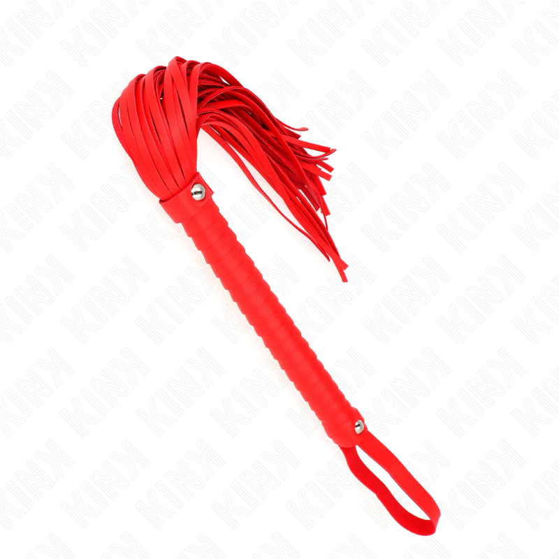 KINK – FOUET AVEC MANCHE TEXTURÉ ROUGE 48,5 CM