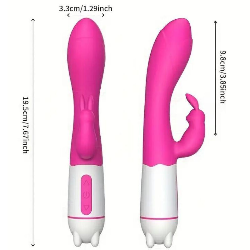 ARMONY – HAPPY VIBRATEUR & STIMULATEUR DE LAPIN FUCHSIA