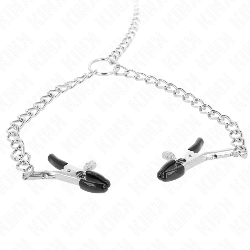 KINK – 4 PINCES À METON CHAÎNE 32 CM AVEC PETITES CHAÎNES 14 CM