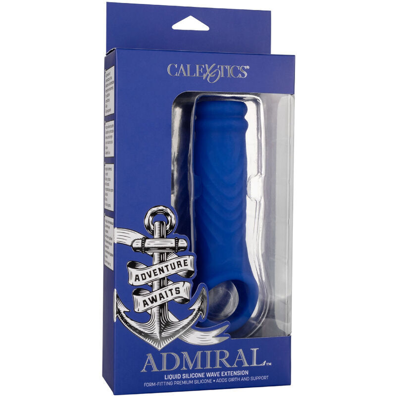 CALEXOTICS – ADMIRAL COUVERCLE DE PÉNIS WAVE SILICONE LIQUIDE BLEU