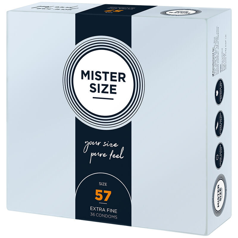 MISTER SIZE – PRÉSERVATIF TAILLE L 57 MM (36 UNITÉS)