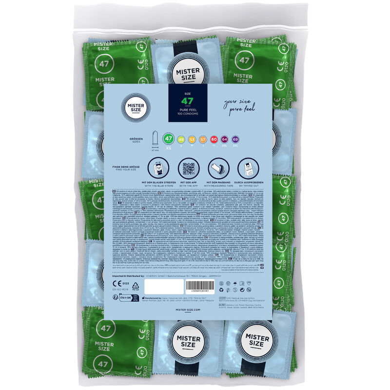 MISTER SIZE – PRÉSERVATIF TAILLE XS 47 MM (100 UNITÉS)