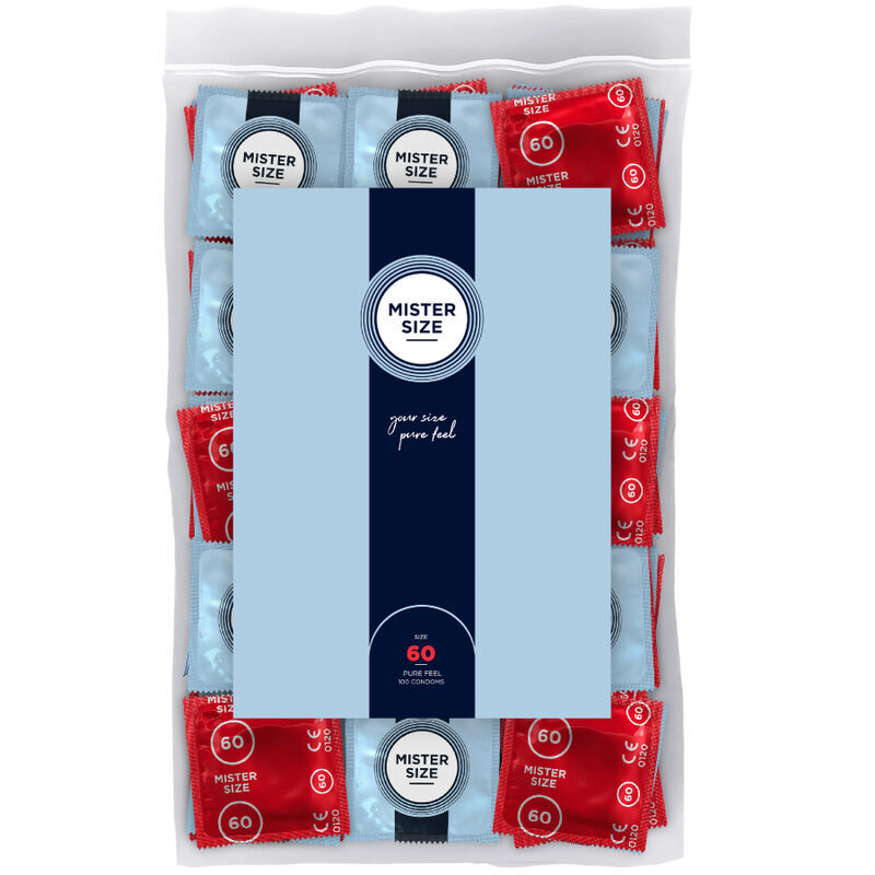 MISTER SIZE – PRÉSERVATIF TAILLE XL 60 MM (100 UNITÉS)