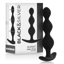 BLACK&SILVER – CHAÎNE À BILLES ANAL RUPERT 10 CM