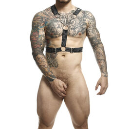 HARNAIS MOB – DNGEON ARGENT AVEC CHAÎNES TAILLE UNIQUE