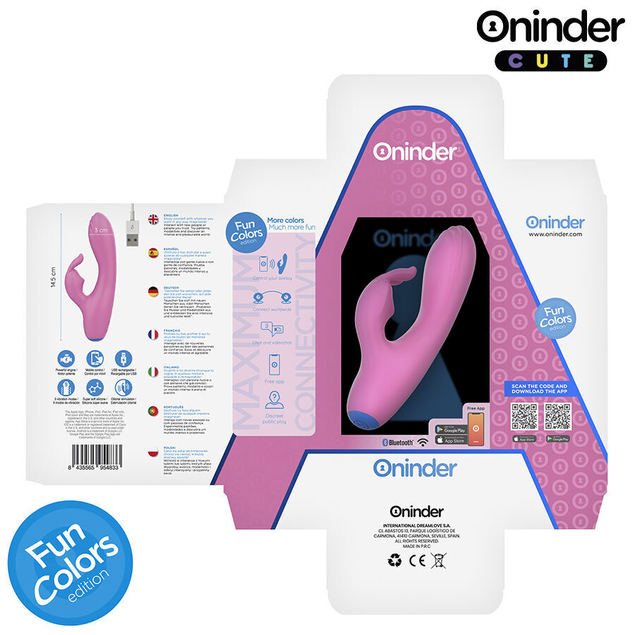 ONINDER CUTE – LOVE BUNNY VIBRATEUR POINT G CLITORIS – APPLICATION GRATUITE MONDIALE