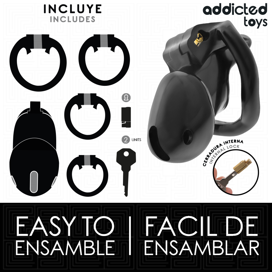 ADDICTED TOYS LOCKED – MINDNIGHT CELL CAGE À PÉNIS TAILLE S