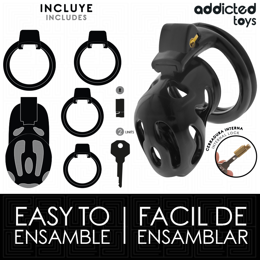 ADDICTED TOYS LOCKED – À PÉNIS CRYPTÉE VERROUILLÉE ET SCELLÉE 8 CM