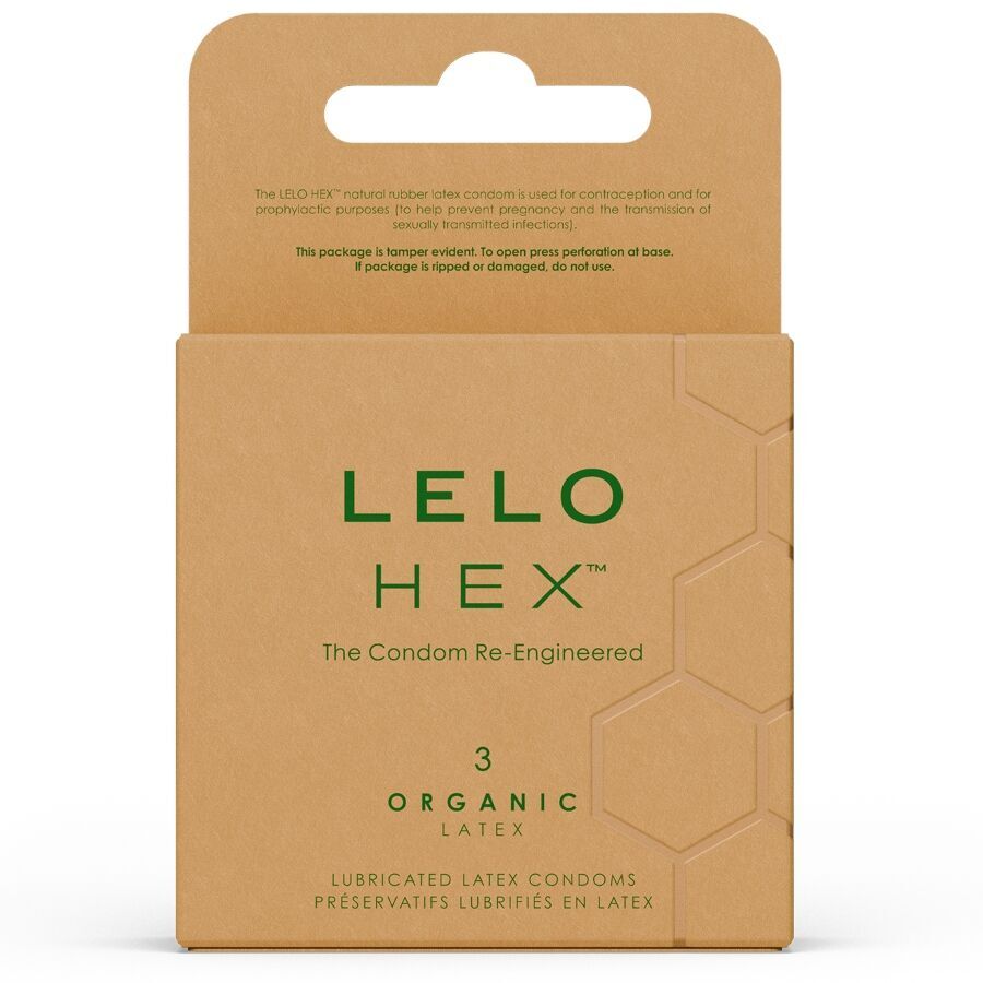 LELO – HEX BOÎTE DE PRÉSERVATIFS BIOLOGIQUES 3 UNITÉS