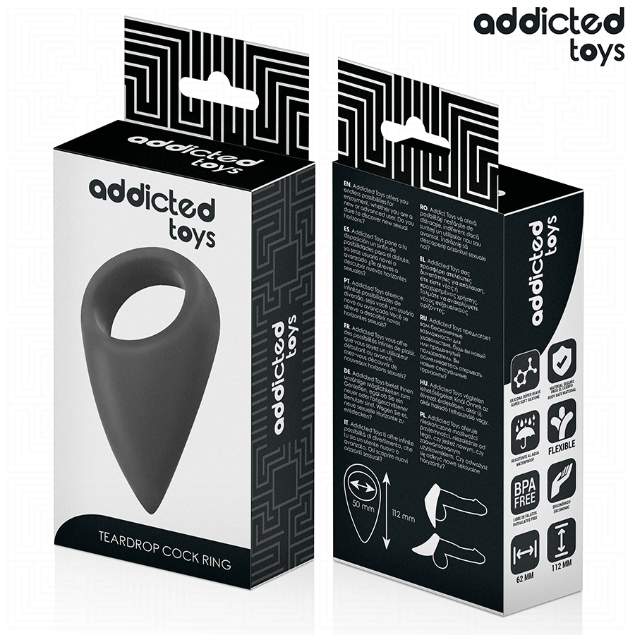 ADDICTED TOYS – ANNEAU PÉNIS EN FORME DE LARME