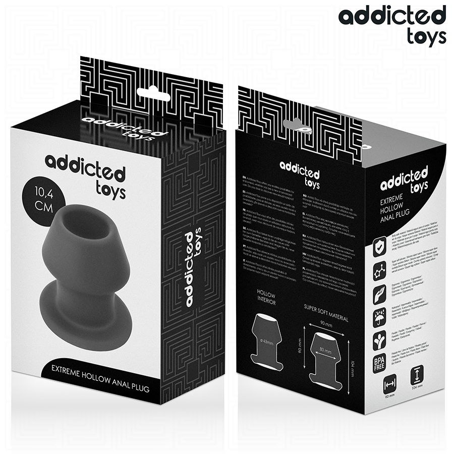 ADDICTED TOYS – PLUG ANAL CREUX EXTRÊME TAILLE L 10,4 CM