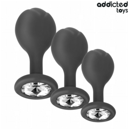 ADDICTED TOYS – LOT DE 3 PLUG ANAL AVEC BIJOU