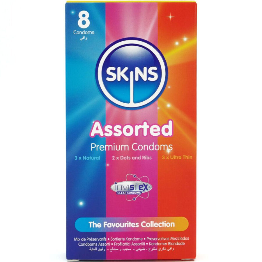 SKINS – PACK DE 8 PRÉSERVATIFS PREMIUM ASSORTIS