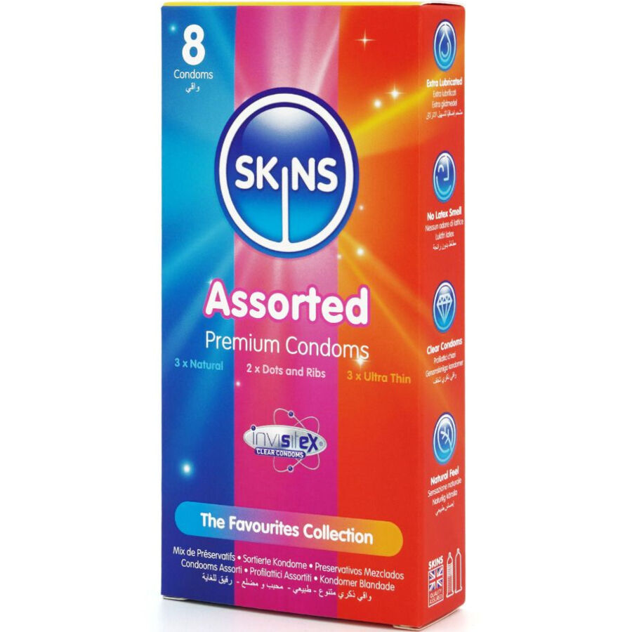 SKINS – PACK DE 8 PRÉSERVATIFS PREMIUM ASSORTIS