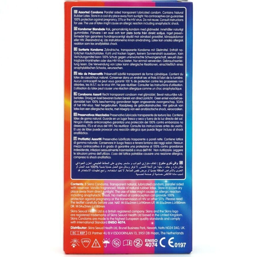 SKINS – PACK DE 8 PRÉSERVATIFS PREMIUM ASSORTIS