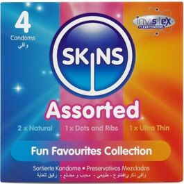 SKINS – PACK DE 4 PRÉSERVATIFS PREMIUM ASSORTIS