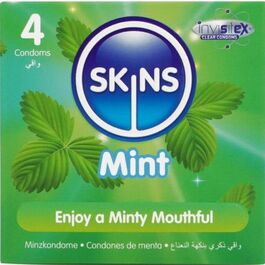 SKINS – PACK DE 4 PRÉSERVATIFS PREMIUM MENTHE