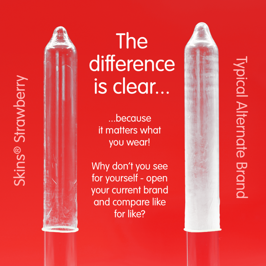 SKINS – PACK DE 8 PRÉSERVATIFS PREMIUM FRAISE