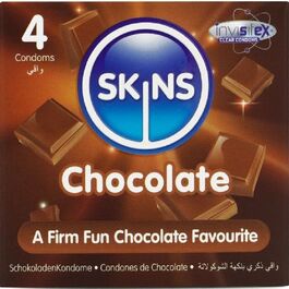 SKINS – PACK DE 4 PRÉSERVATIFS PREMIUM CHOCOLAT