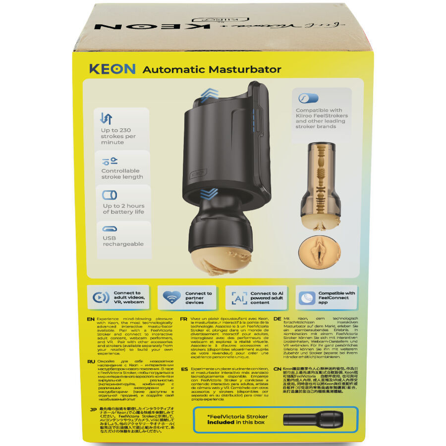 KIIROO – KEON WIFI COMBO VICTORIA JUNE MASTURBATEUR AUTOMATIQUE + FEEL STROKER
