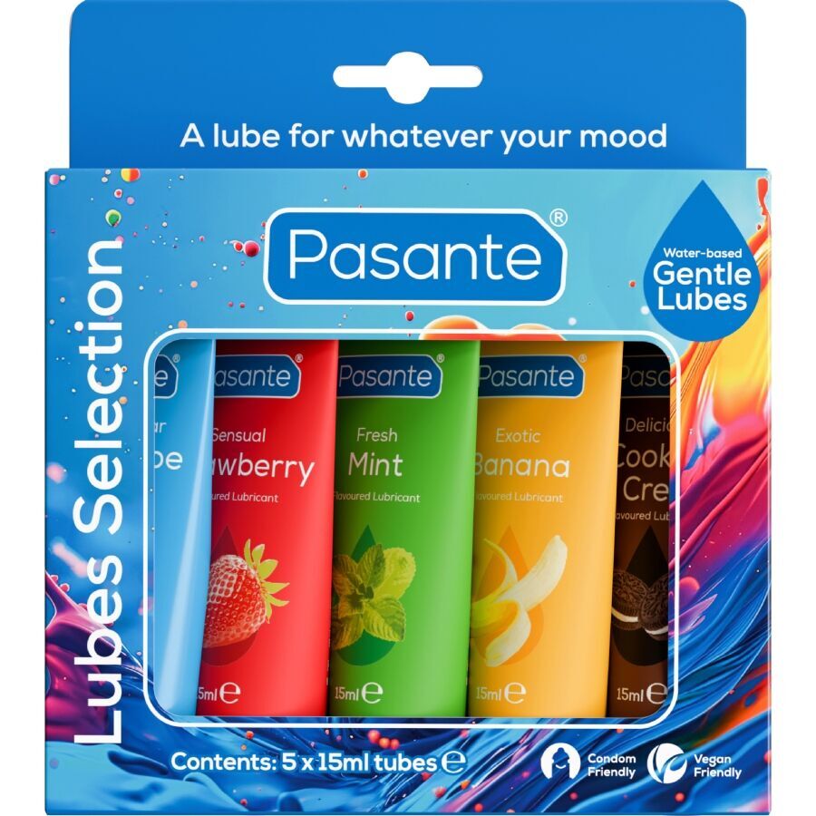 PASANTE – PACK LUBRIFIANTS SAVEURS ASSORTIES 5 UNITÉS X 15 ML