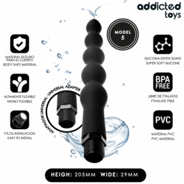 ADDICTED TOYS – NETTOYEUR ANAL AVEC ADAPTATEUR UNIVERSEL MODÈLE 5