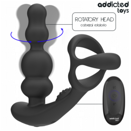 ADDICTED TOYS – MASSEUR DE PROSTATE ROTATIF À TÉLÉCOMMANDE