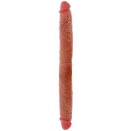 GET REAL – GODEMICHET EN SILICONE À DOUBLE EXTRÉMITÉ CARAMEL 46 CM
