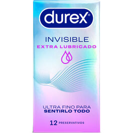 DUREX – PRÉSERVATIFS INVISIBLES EXTRA LUBRIFIÉS 12 UNITÉS