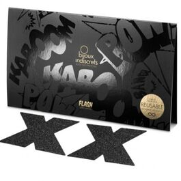 BIJOUX – INDISCRETS FLASH CROSS NIPPLE CAPS NOIR