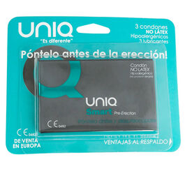 UNIQ – SMART LATEX FREE PRE-ERECTION CONDOMS 3 UNITS