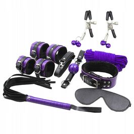 SECRETPLAY – BDSM SET 8PCS PURBLE / NOIR.