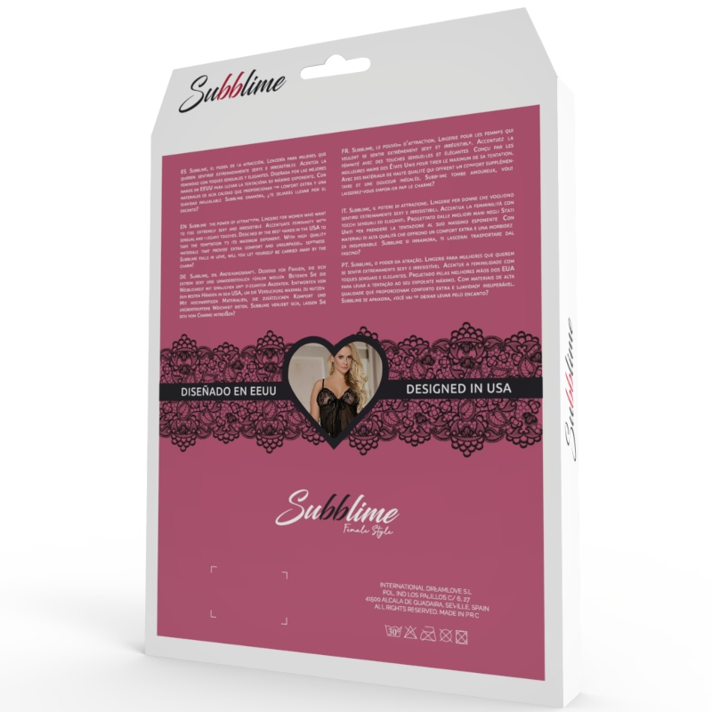 SUBBLIME – BABYDOLL BLANC MANCHES ÉVASÉES S / M