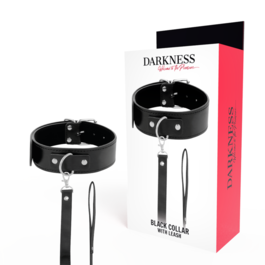 DARKNESS – COLLIER DE POSTURE AVEC CHAÎNE EN CUIR
