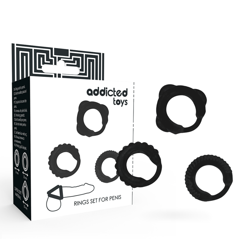 ADDICTED TOYS – ENSEMBLE C-RING NOIR