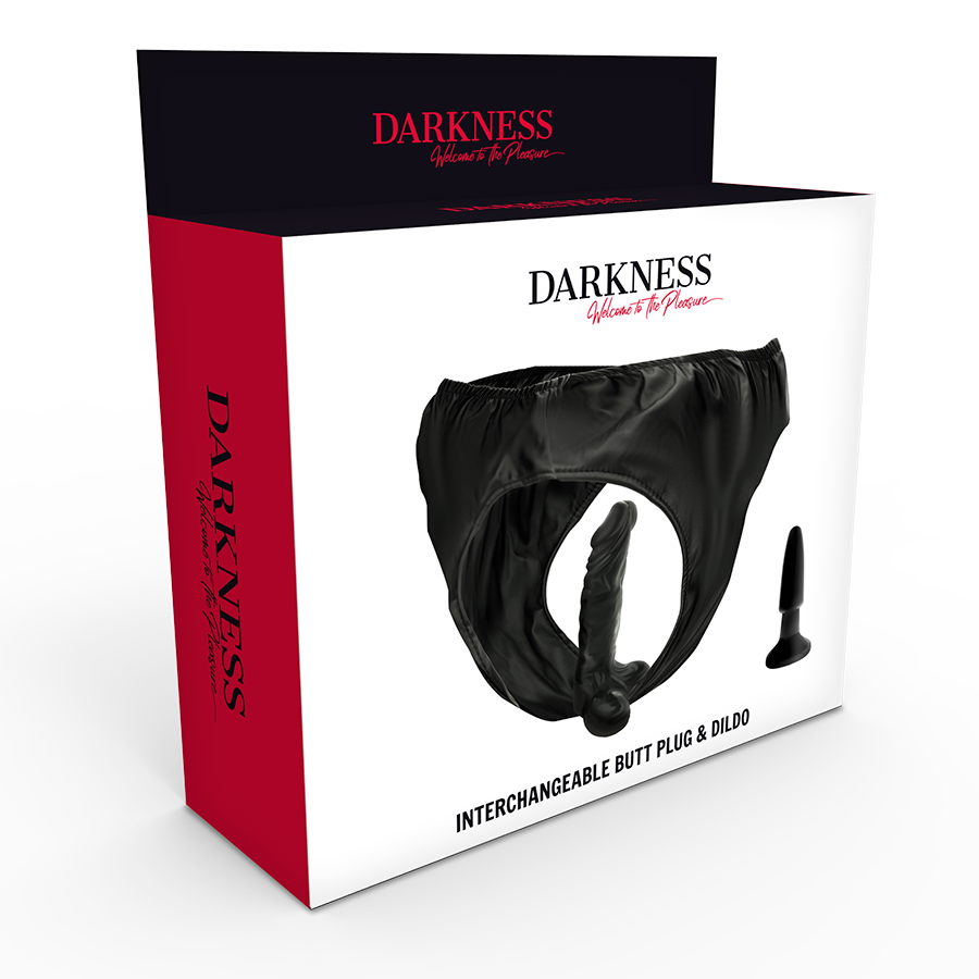 DARKNESS – CULOTTE AVEC PLUG ET GODE INTERCHANGEABLE