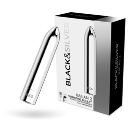BLACK&SILVER – BALLE MAGNÉTIQUE VIBRANTE KAILAN 2 ARGENT