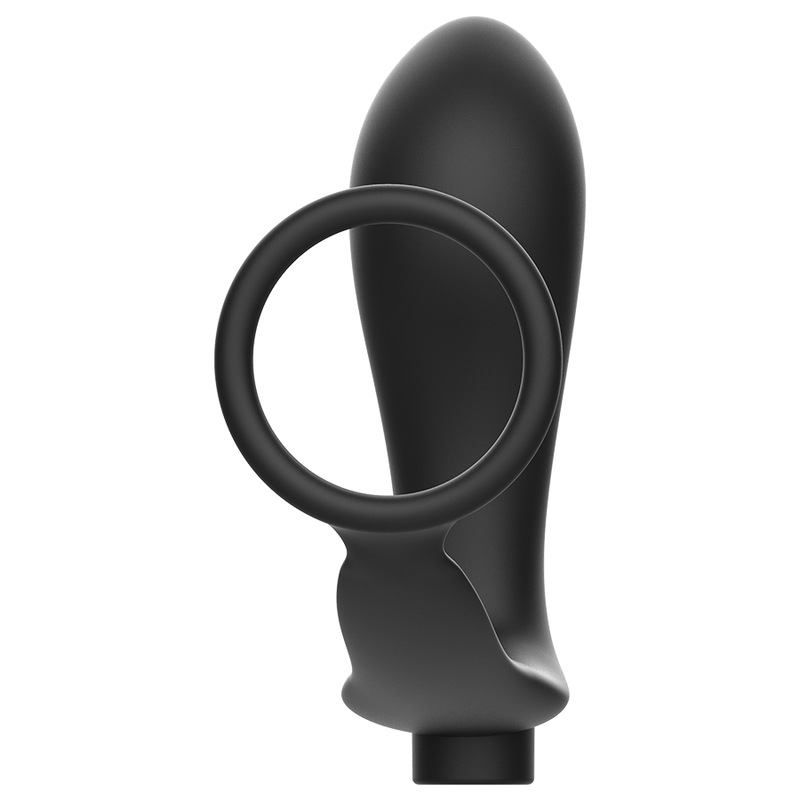 ADDICTED TOYS – ANNEAU PÉNIS AVEC TÉLÉCOMMANDE PLUG ANAL NOIR RECHARGEABLE
