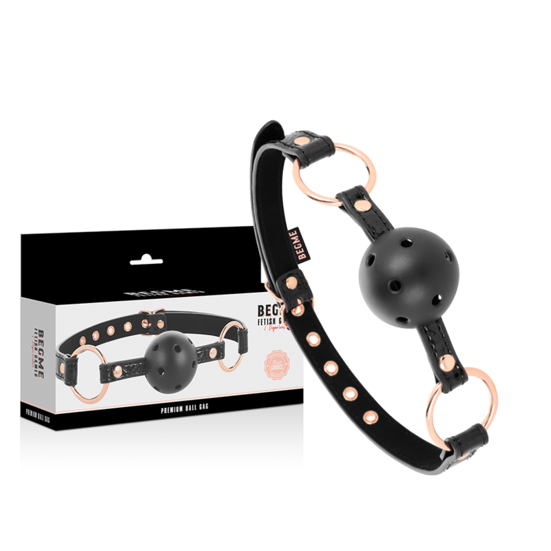 BEGME – BLACK EDITION BALL GAG CUIR VEGAN
