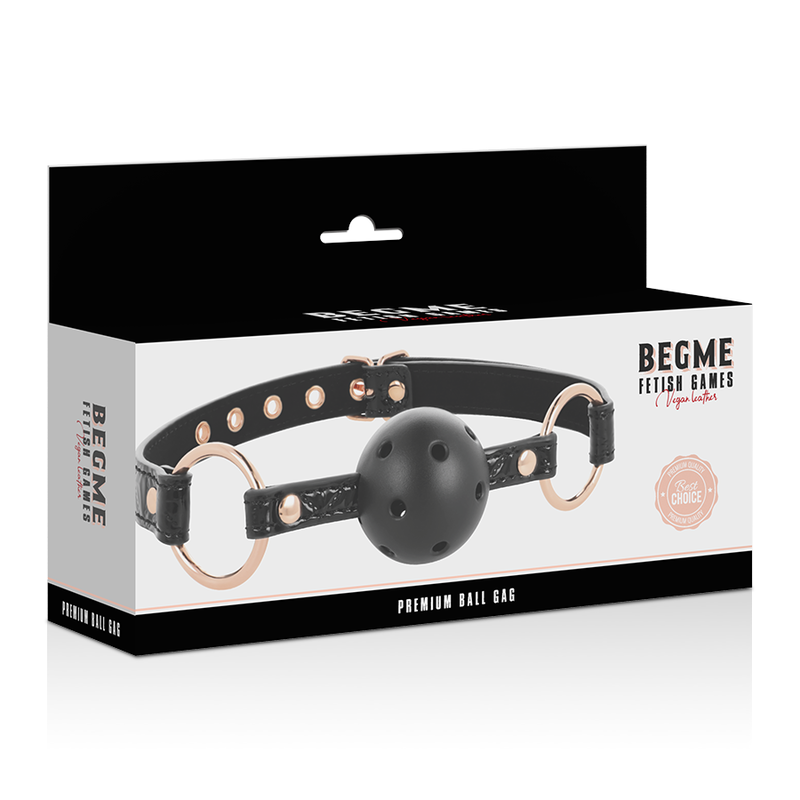 BEGME – BLACK EDITION BALL GAG CUIR VEGAN