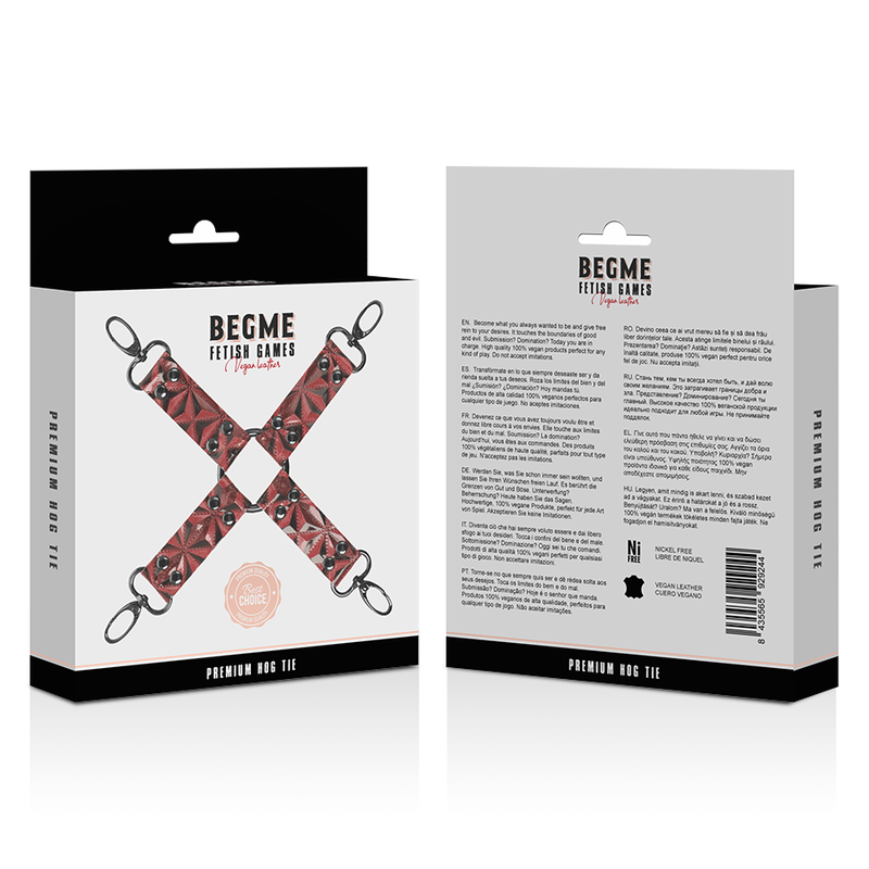 BEGME – CRAVATE DE PORC EN CUIR VÉGAN PREMIUM ÉDITION ROUGE