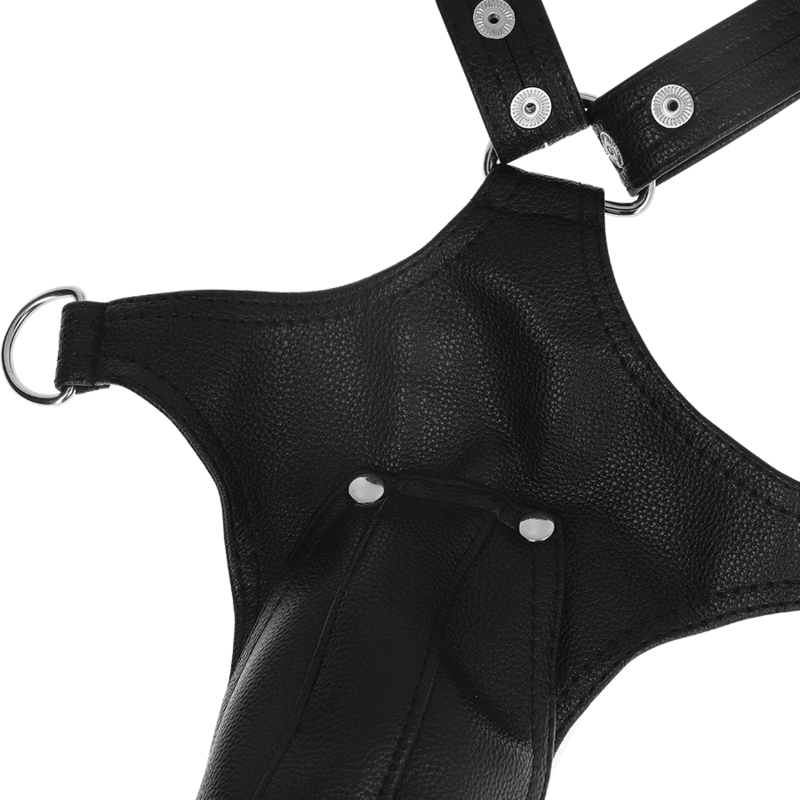 FETISH SUBMISSIVE ATTITUDE – HARNAIS JOCK STRAP EN CUIR ÉCOLOGIQUE POUR HOMMES
