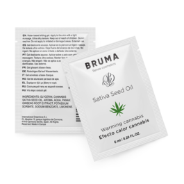 BRUMA – HUILE DE GRAINES DE SATIVA GEL GLISSANT RÉCHAUFFANT SAVEUR DE CANNABIS 6 ML